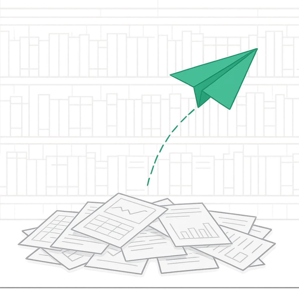 Origami paper-plane illustration