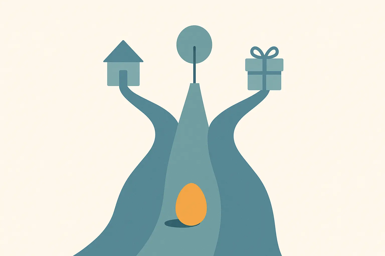 Two diverging paths representing different retirement outcomes for the same nest egg